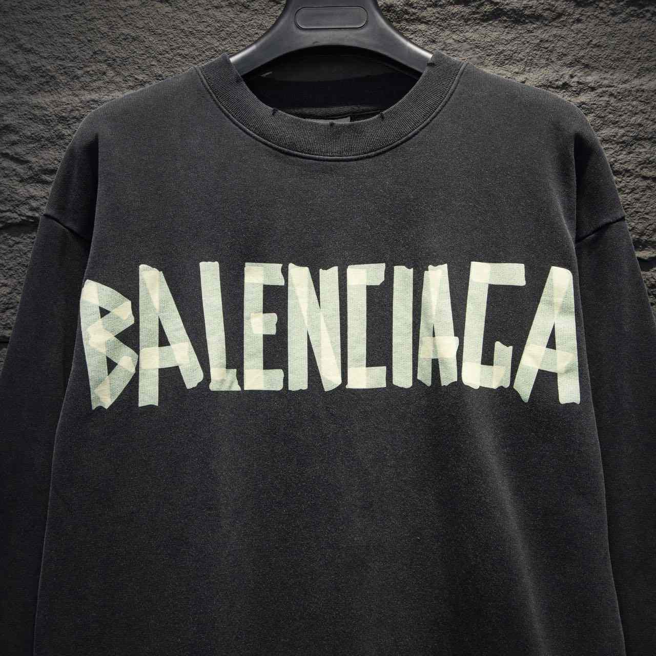 Balenciaga Tape Type Double Front Sweatshirt  - DesignerGu