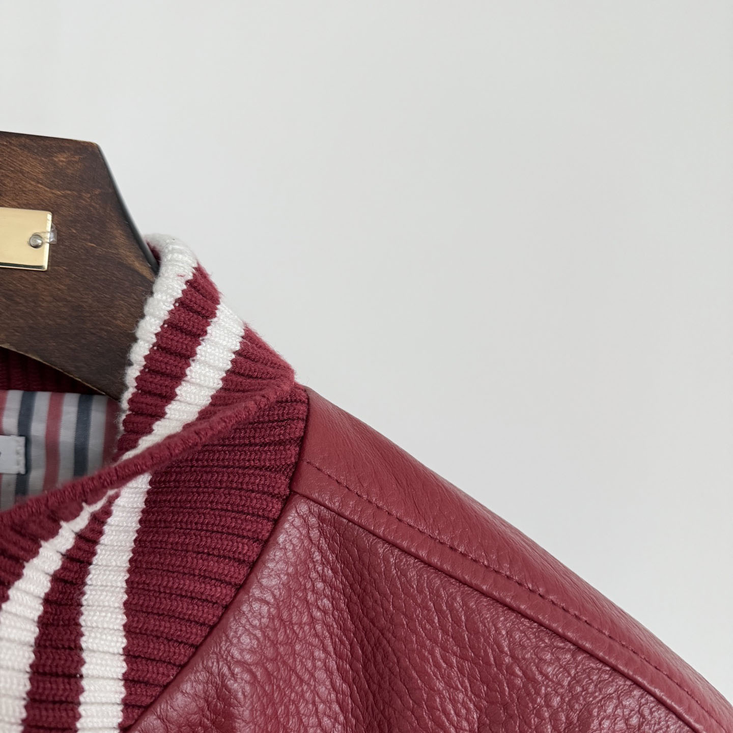 Thom Browne 4-bar Leather Bomber Jacket - DesignerGu