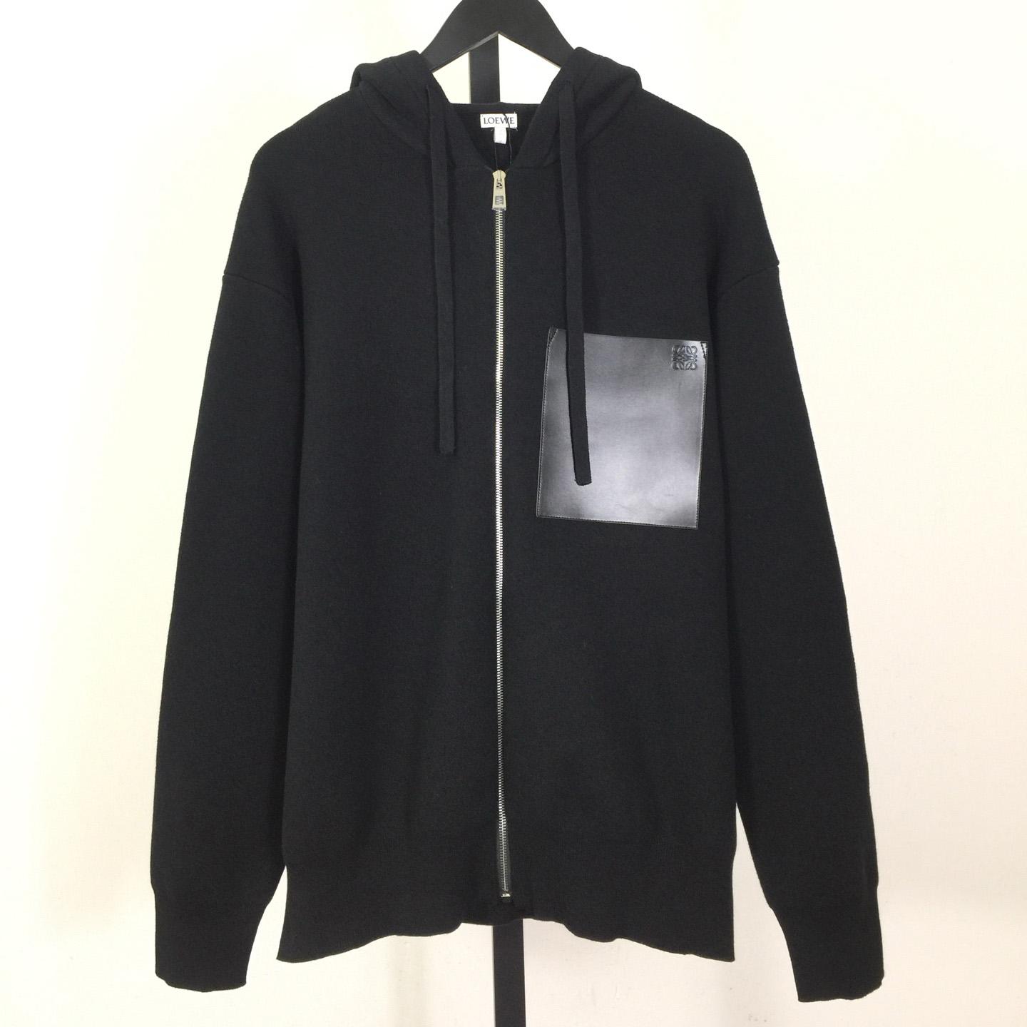 Loewe Zip-up Hoodie In Wool - DesignerGu