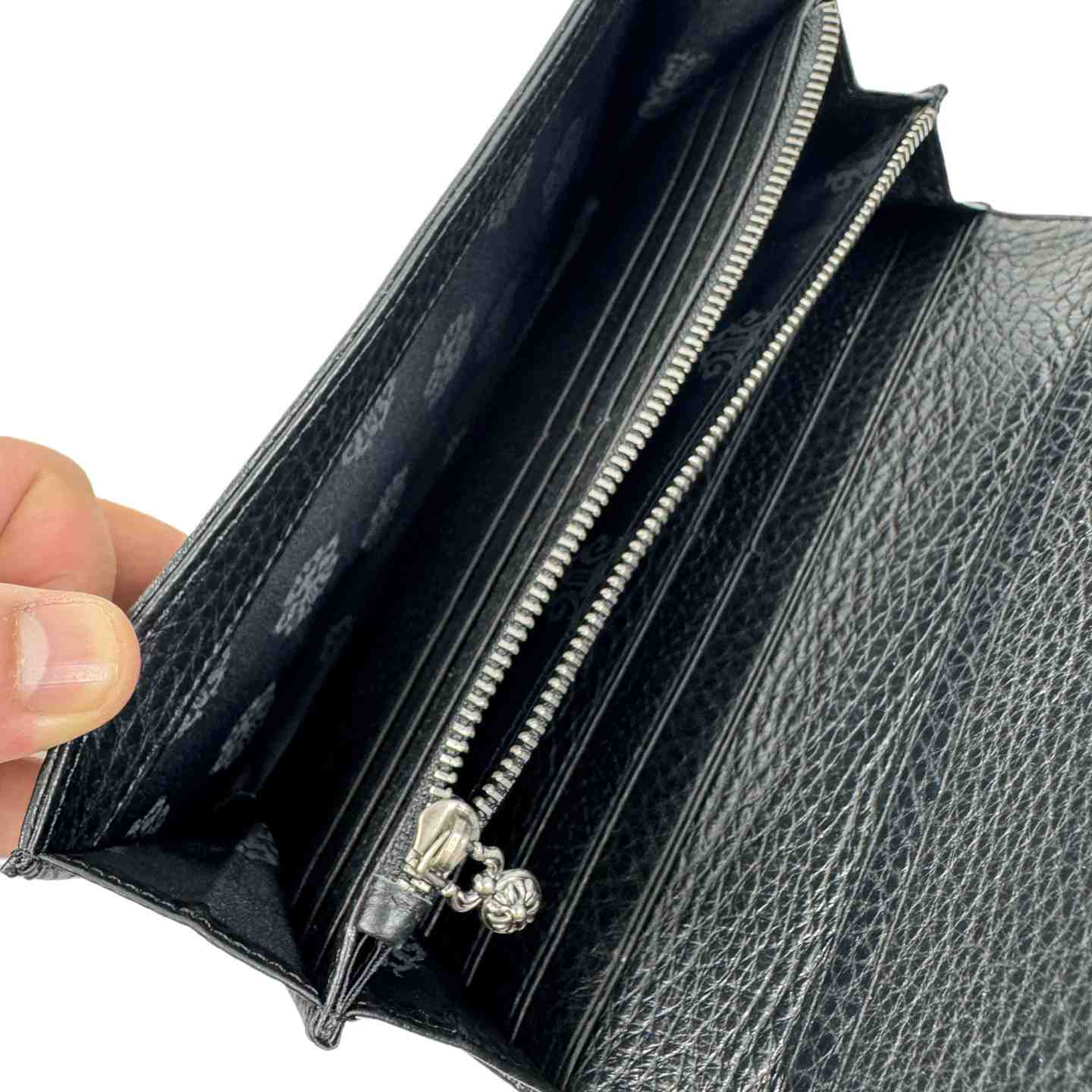 Chrome Heart Leather Cross Wallet - DesignerGu