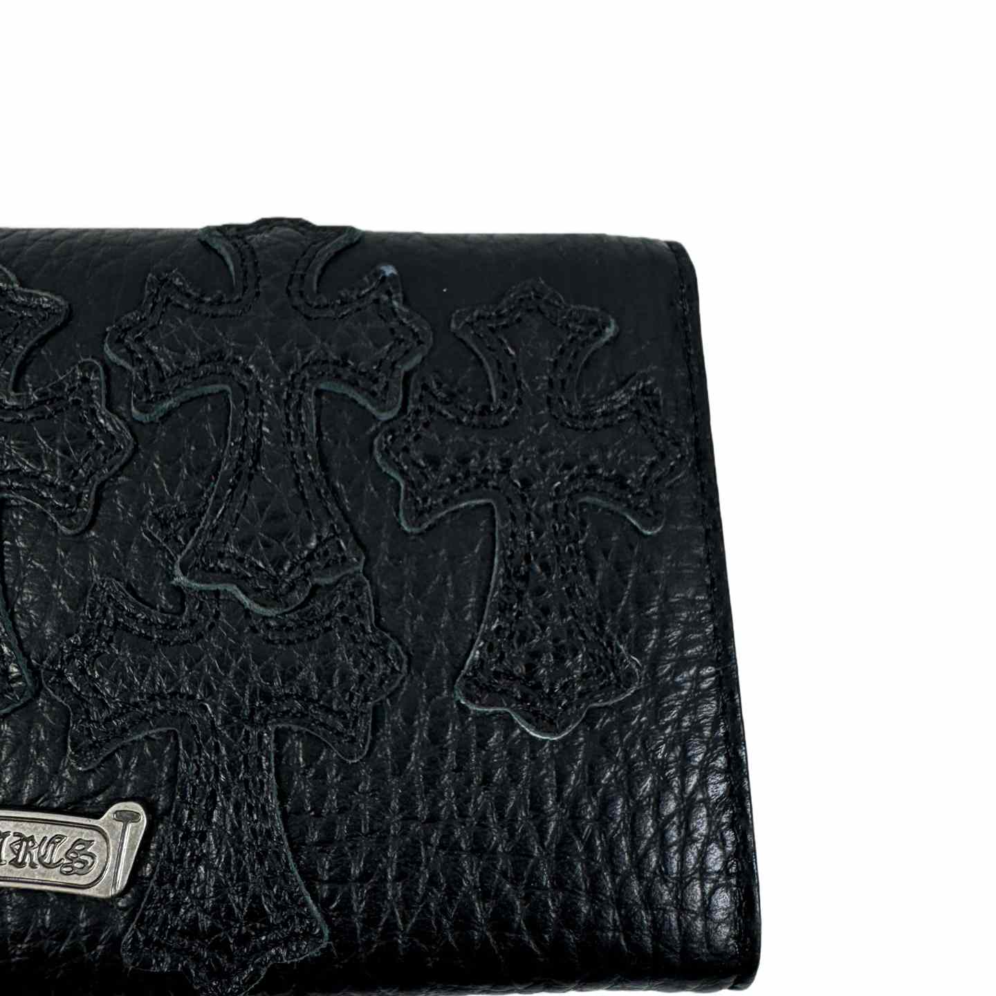 Chrome Heart Leather Cross Wallet - DesignerGu