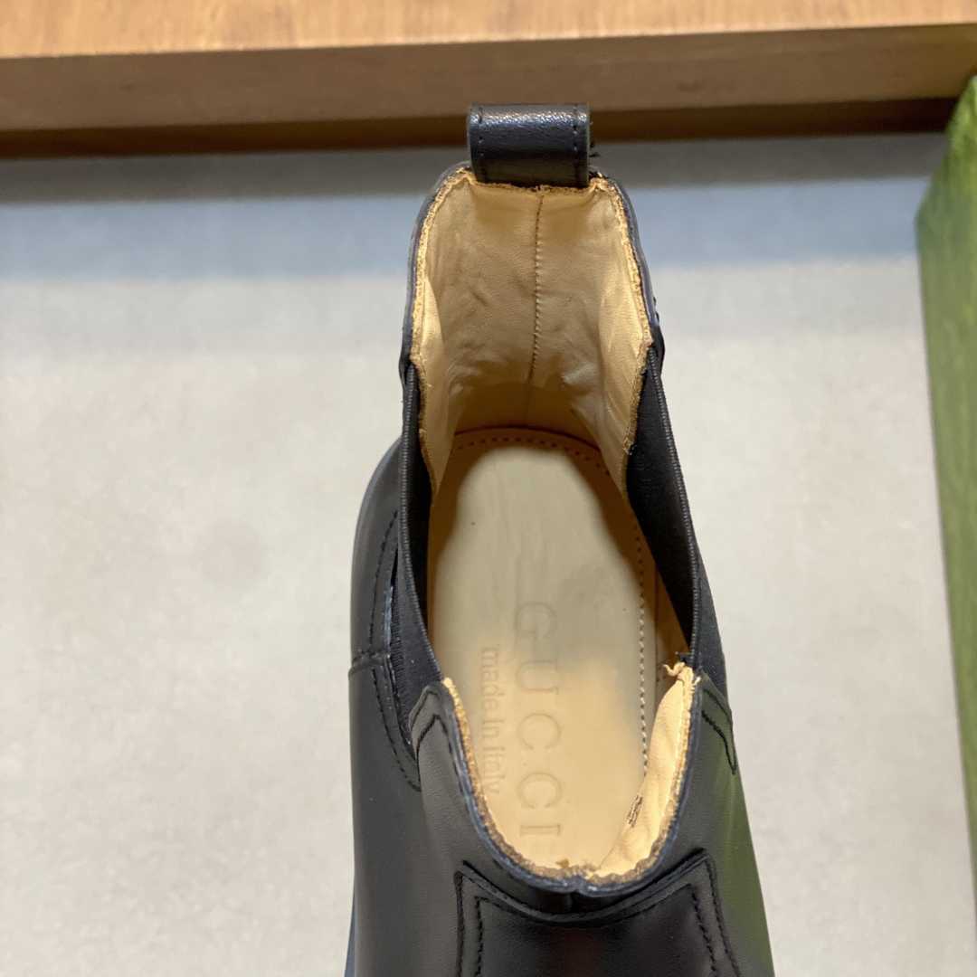 Gucci Leather Ankle Boots - DesignerGu