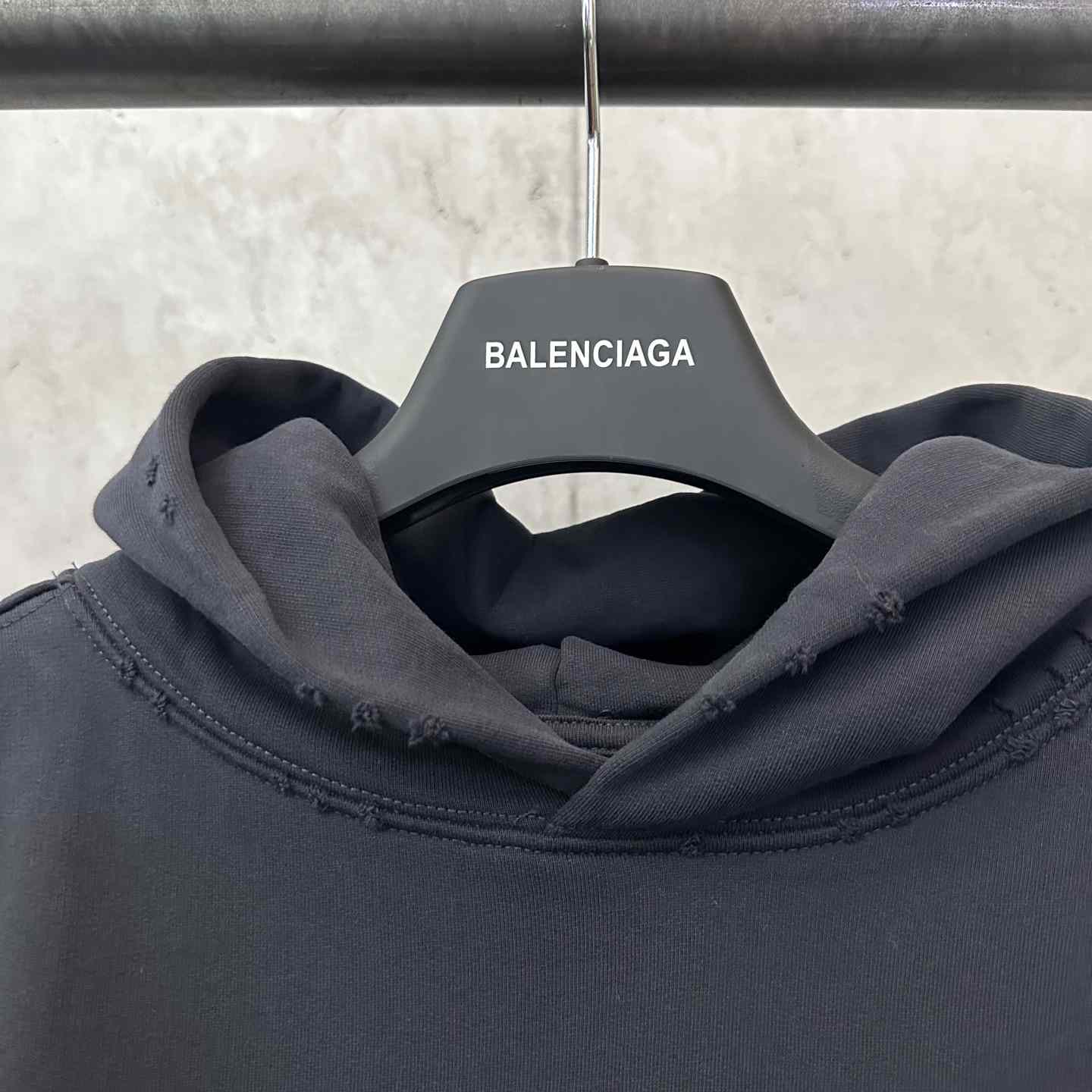 Balenciaga Tape Type Ripped Hoodie - DesignerGu
