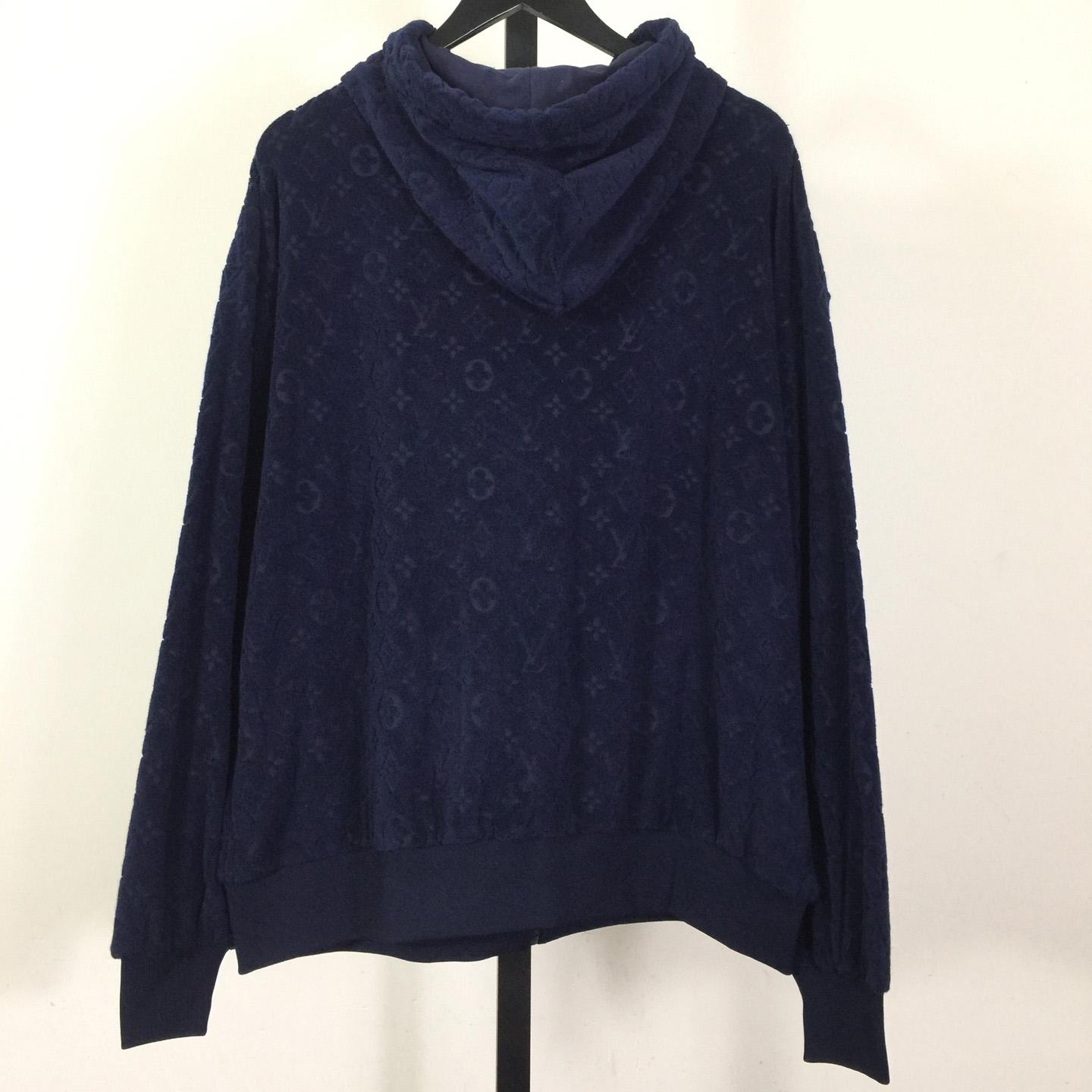 Louis Vuitton Monogram Terry Zip-Through Hoodie   1AHUWX - DesignerGu