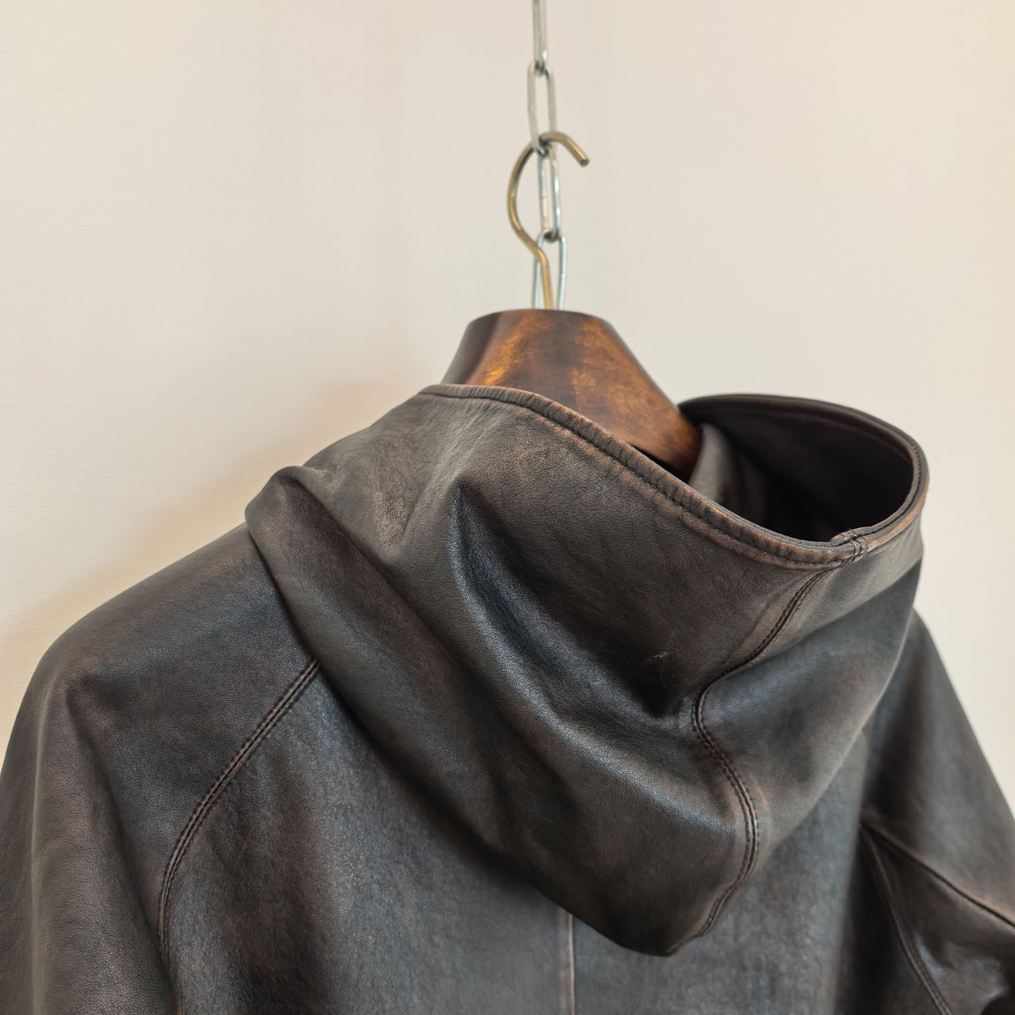 Prada Nappa Leather Hoodie Jacket - DesignerGu