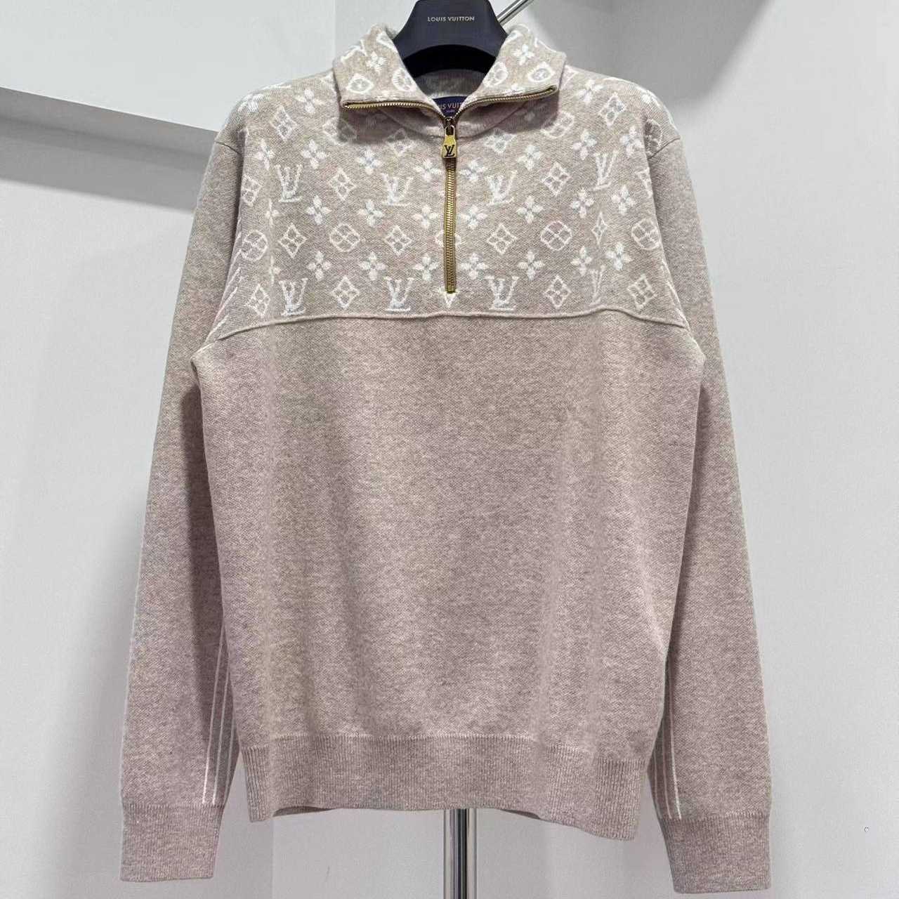 Louis Vuitton Ribbed Wool Half-Zip Pullover   1AJBWI - DesignerGu