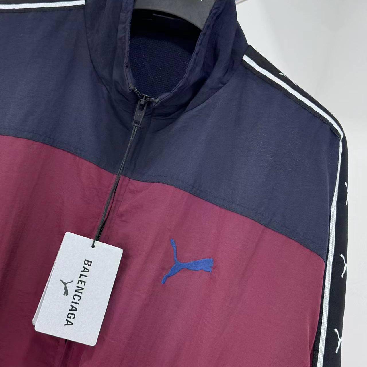 Balenciaga I PUMA Tracksuit Jacket in burgundy - DesignerGu