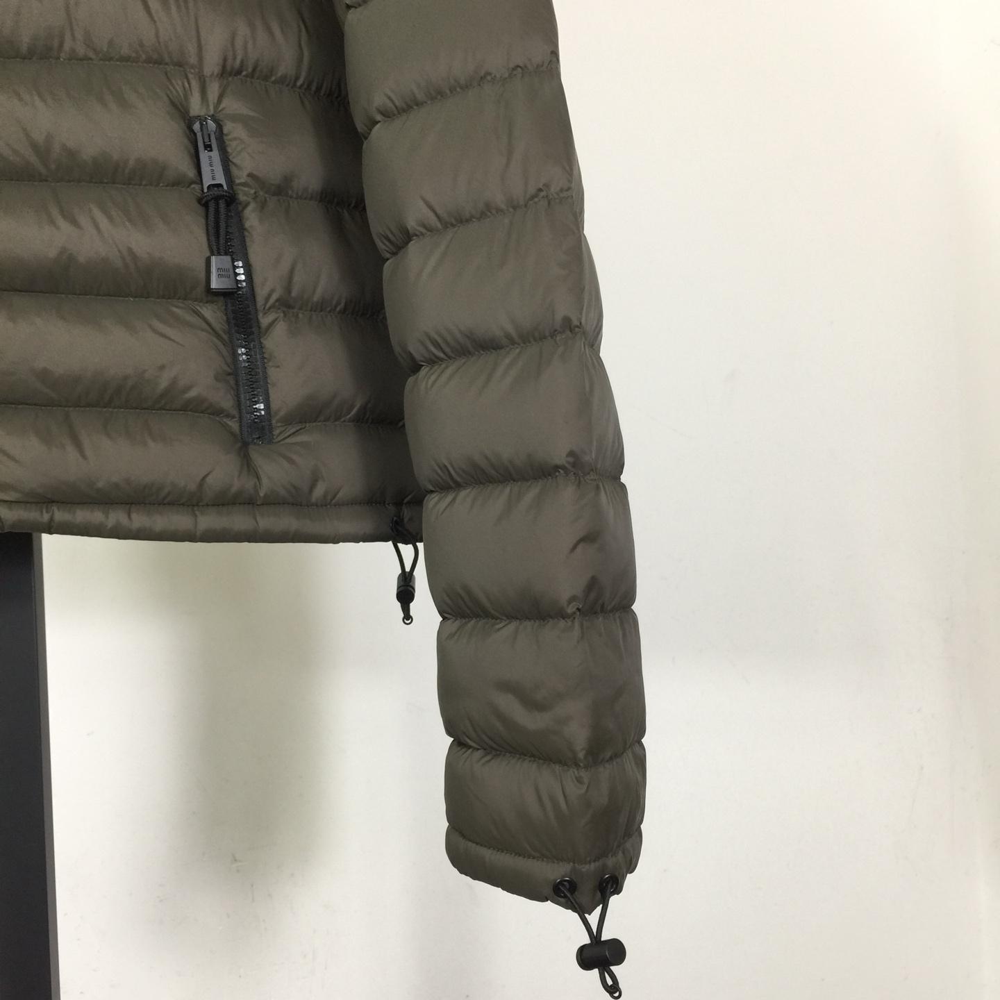 Miu Miu Light Pongé Down Hoodie Jacket - DesignerGu