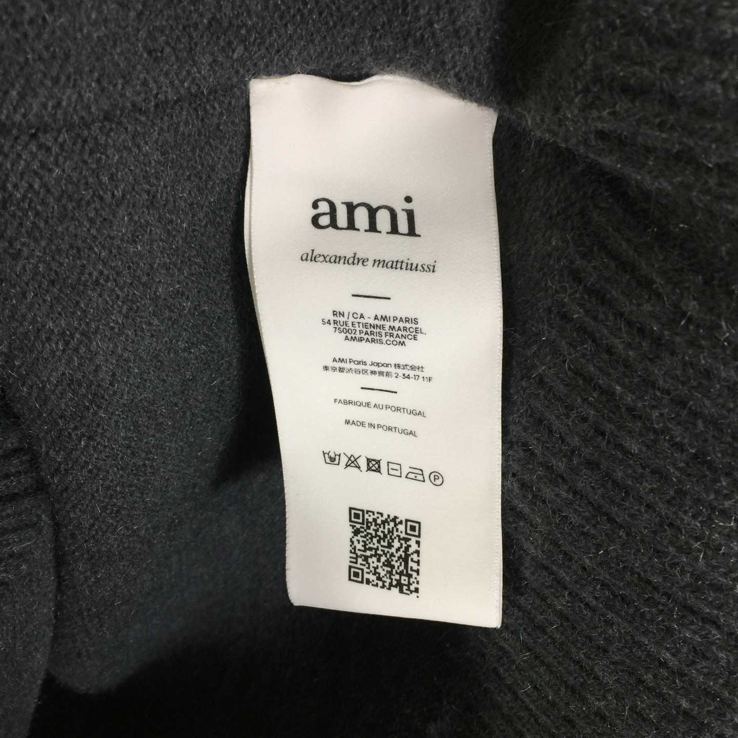 AMI Paris Ami De Coeur Wool Polo Shirt - DesignerGu