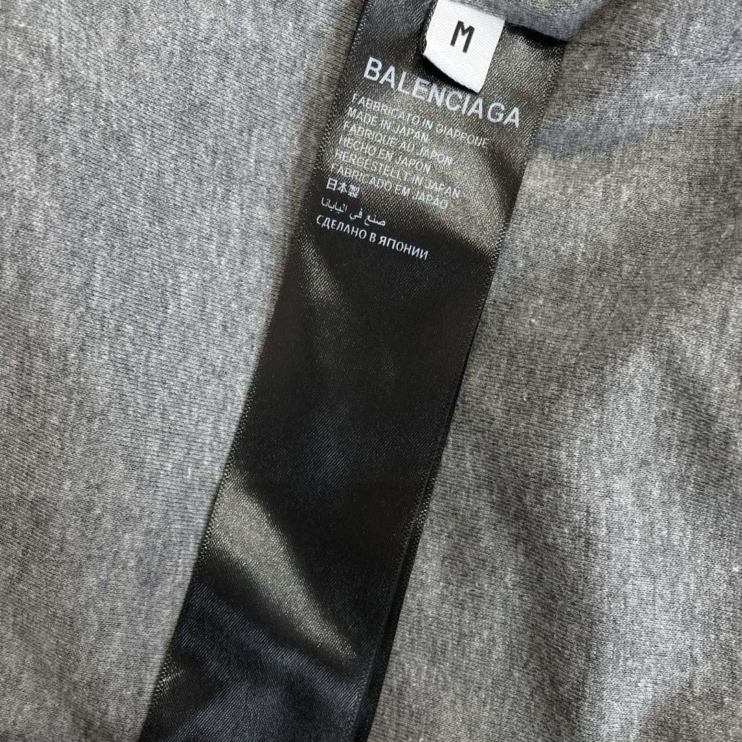 Balenciaga Men's Trompe L'œil Hoodie in Heather Grey - DesignerGu