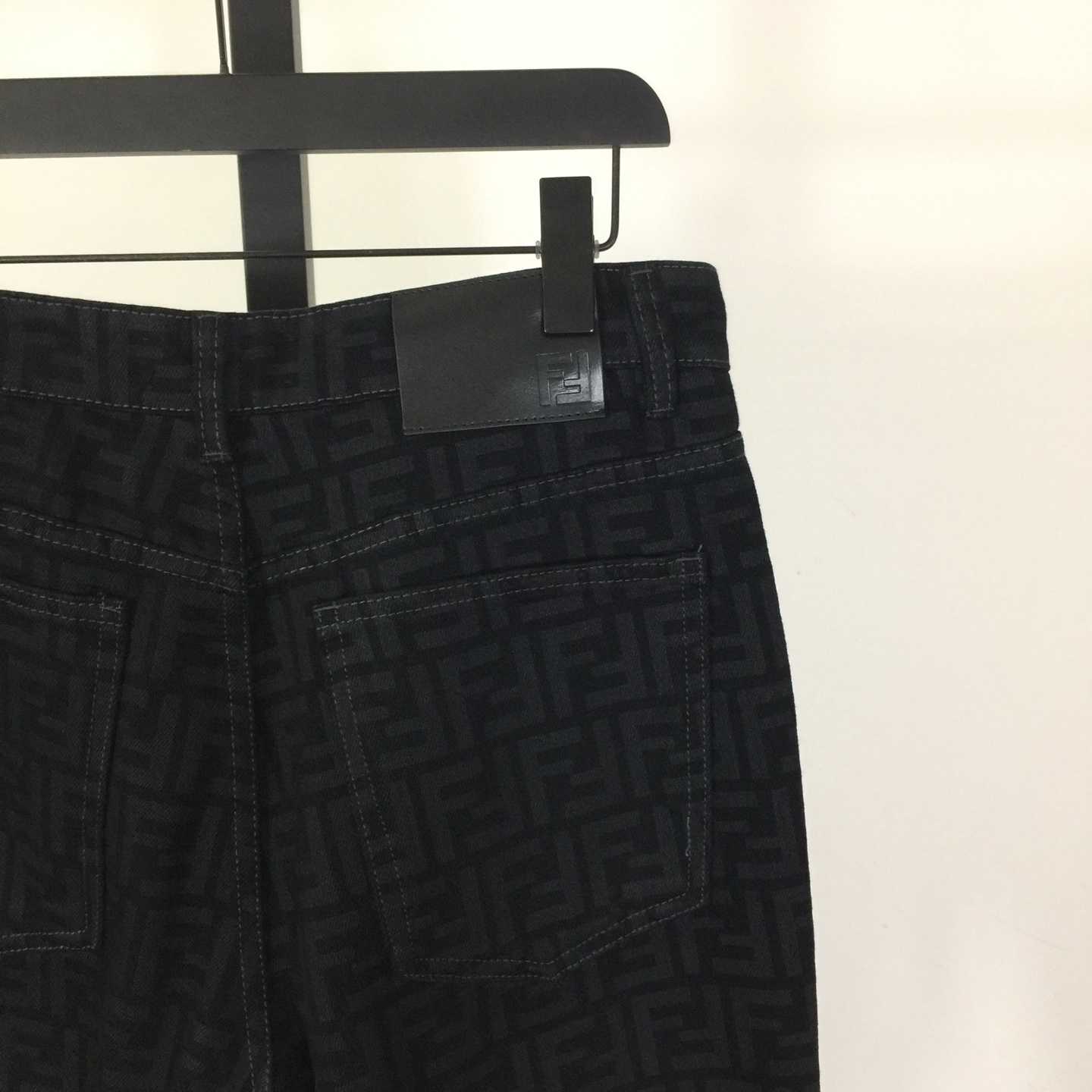 Fendi Black FF Denim Pants - DesignerGu