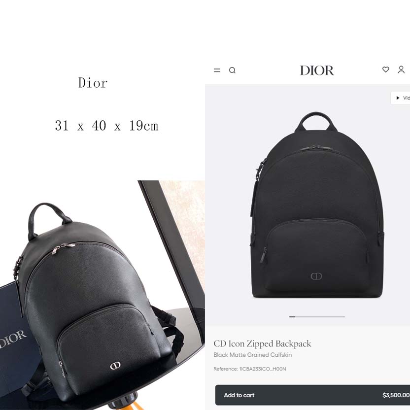 Dior CD Icon Zipped Backpack  - DesignerGu