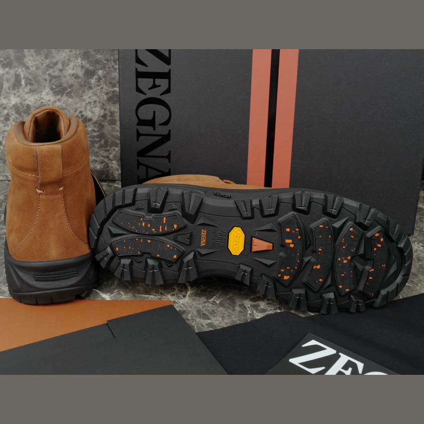 Zegna Dark Foliage Suede Triple Stitch™ Vetta Sneakers  - DesignerGu