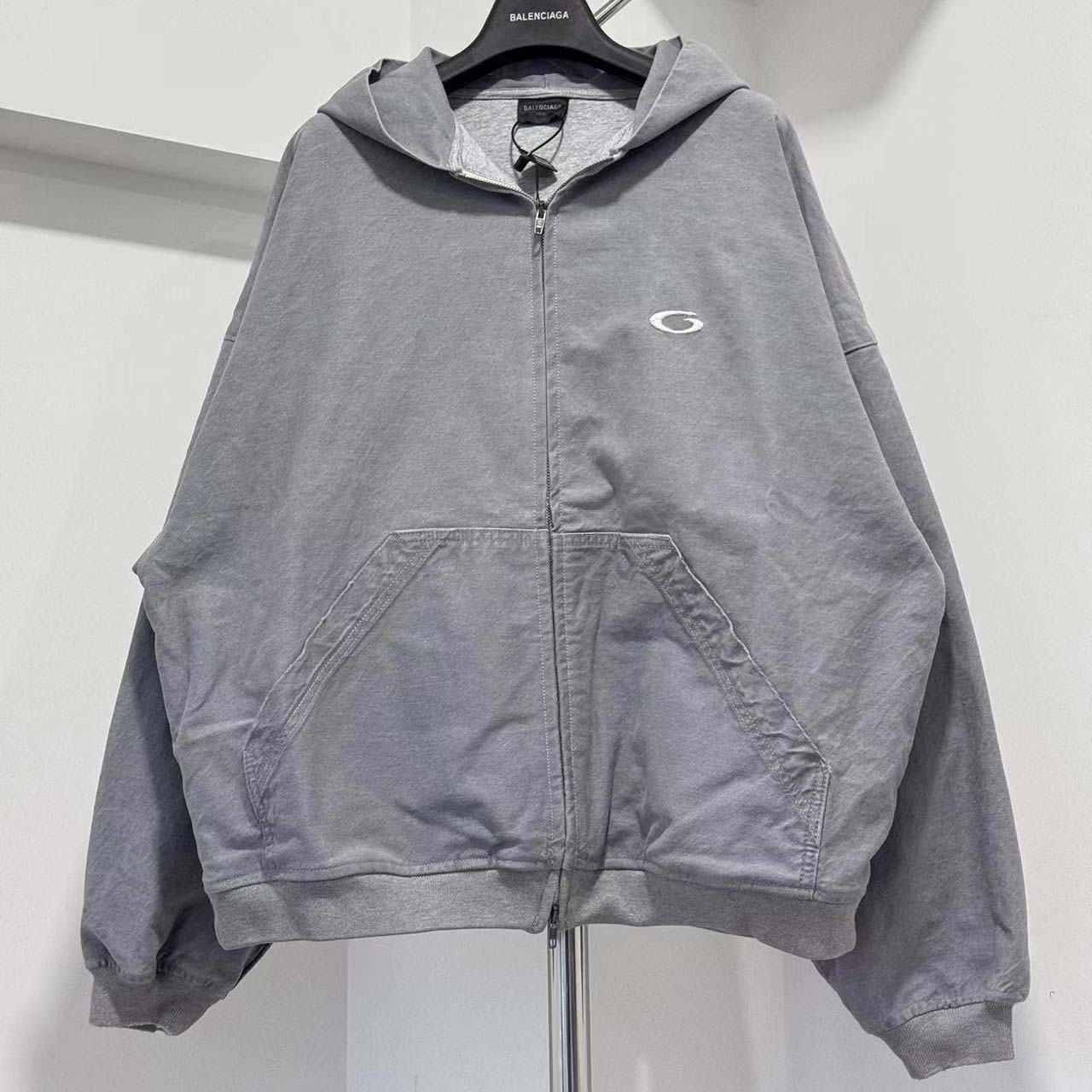 Balenciaga Trompe-l'oeil Zip-up Hoodie - DesignerGu