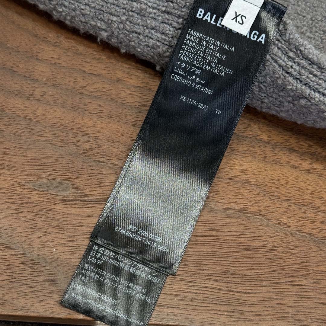 Balenciaga Fluffy Zip-Up Hoodie In Grey - DesignerGu