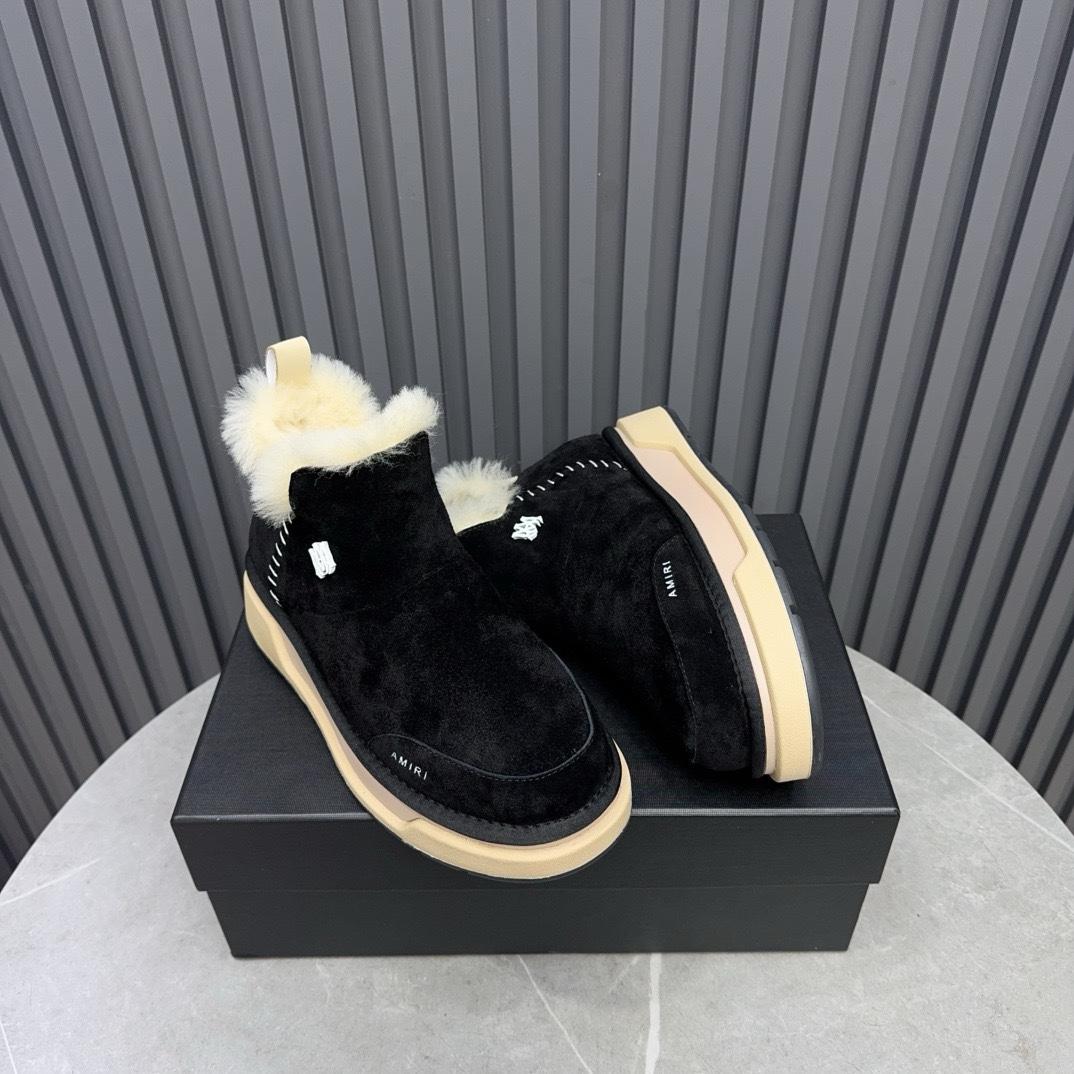 Amiri Malibu Shearling Lined Suede Boots - DesignerGu