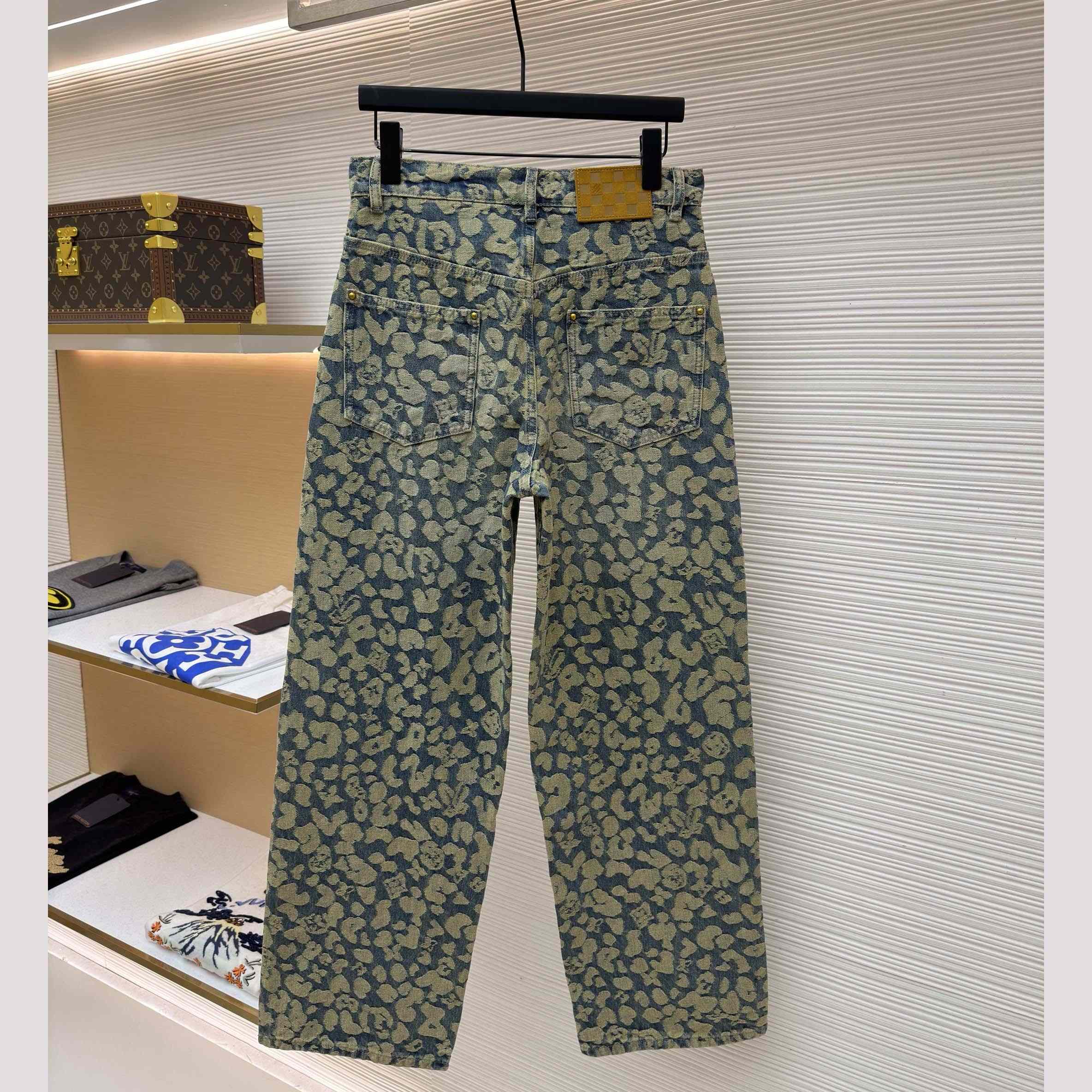 Louis Vuitton Jacquard Workwear Denim Pants - DesignerGu