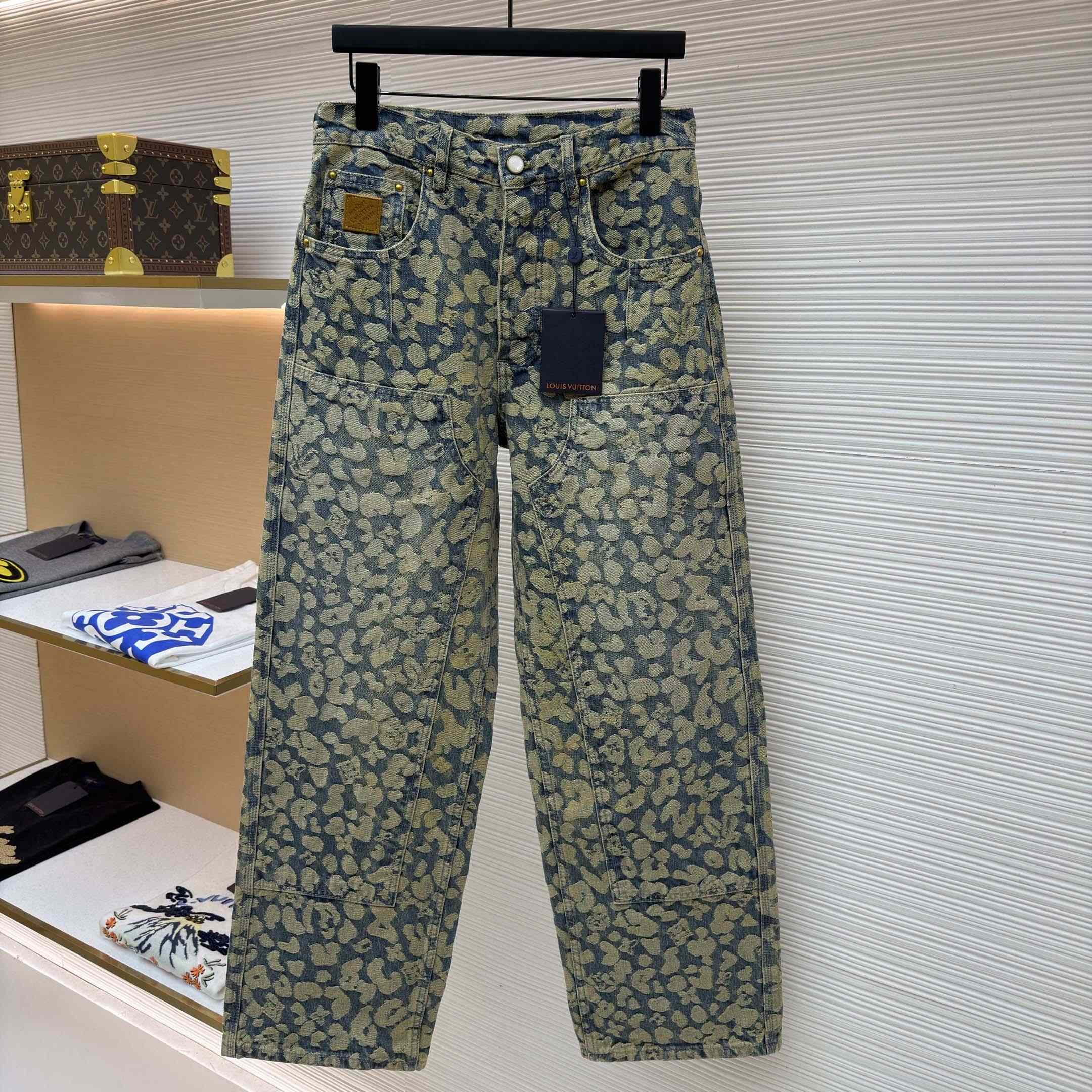 Louis Vuitton Jacquard Workwear Denim Pants - DesignerGu