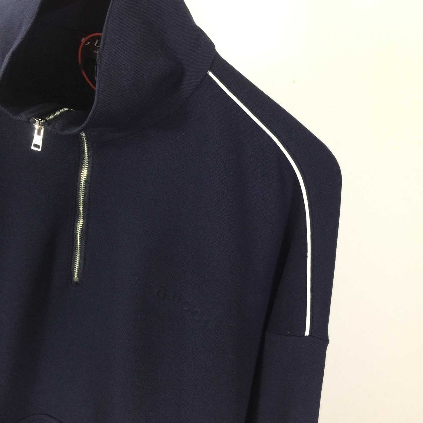 Gucci Half-zip Sweatshirt With embossed Logo - DesignerGu