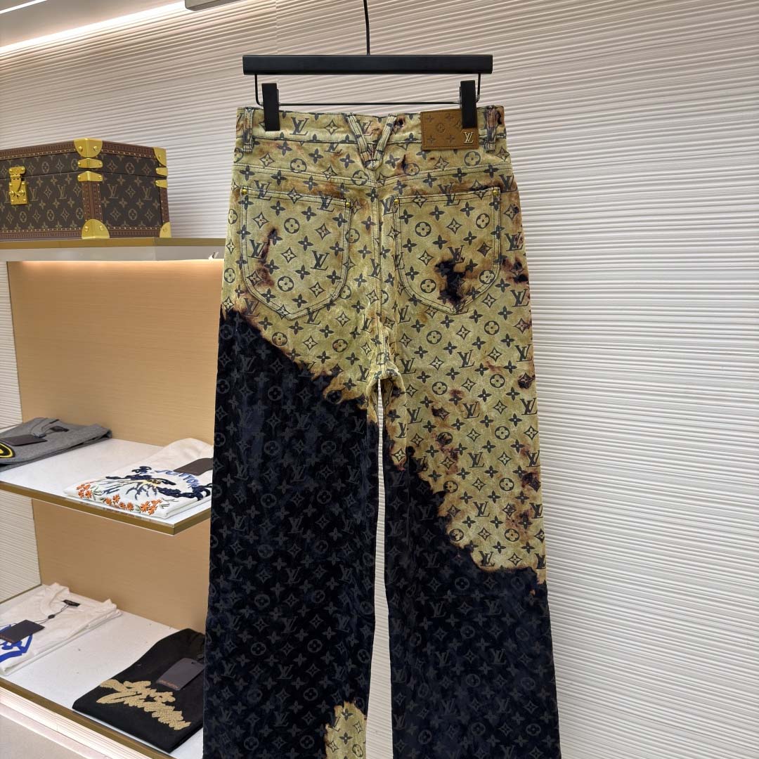 Louis Vuitton Monogram Bleached Denim Pants  - DesignerGu