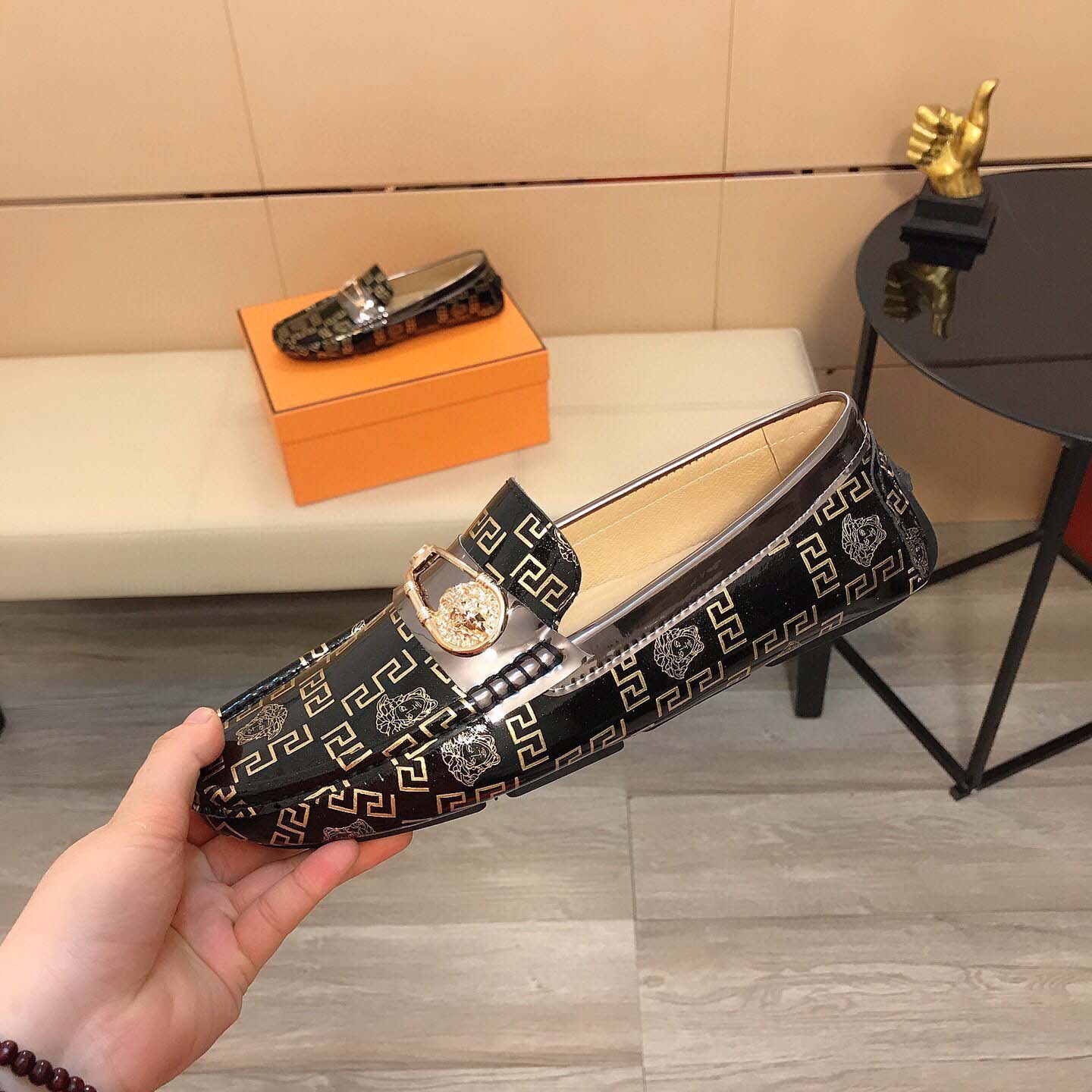 Versace Leather Loafers - DesignerGu