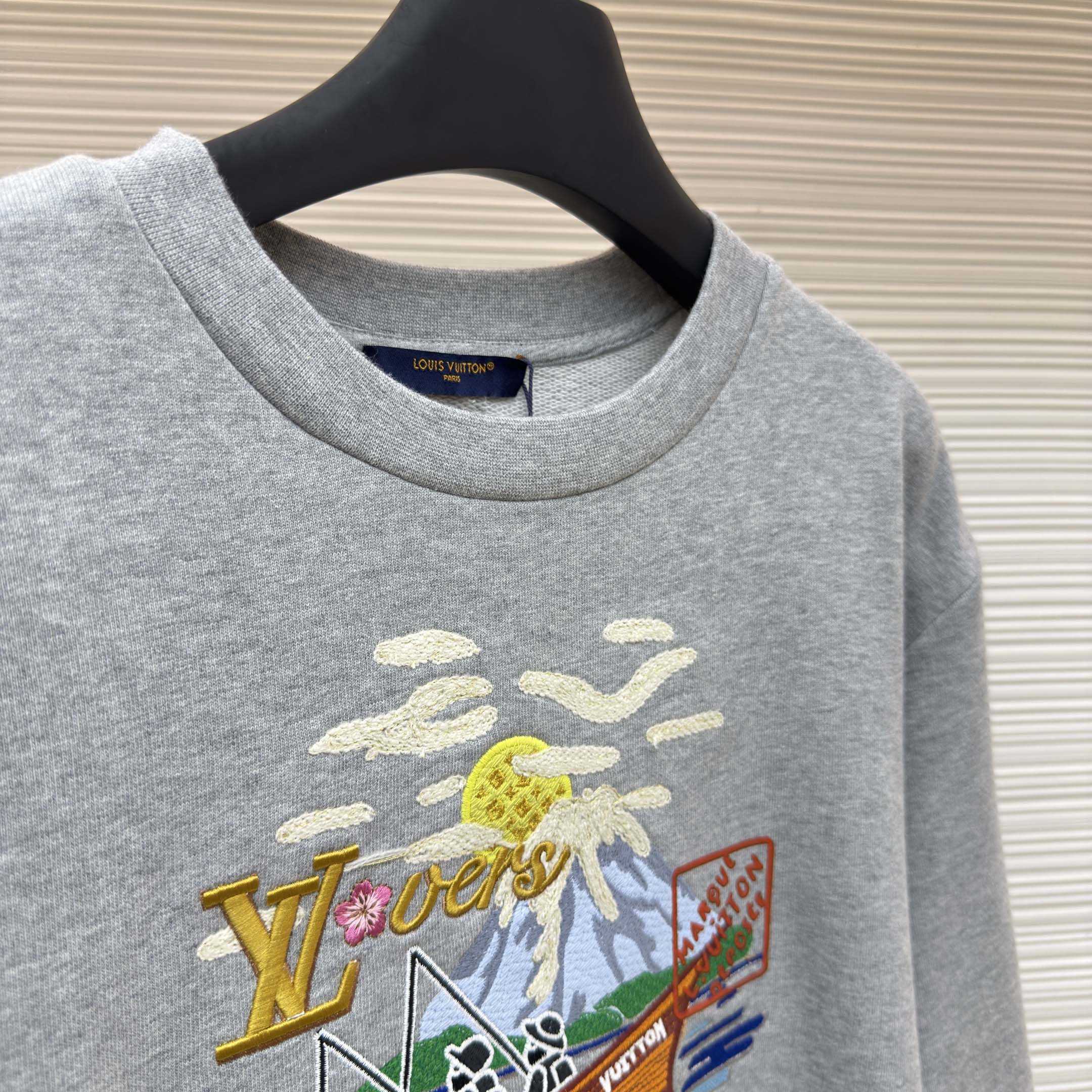Louis Vuitton Embroidered Sweatshirt  - DesignerGu