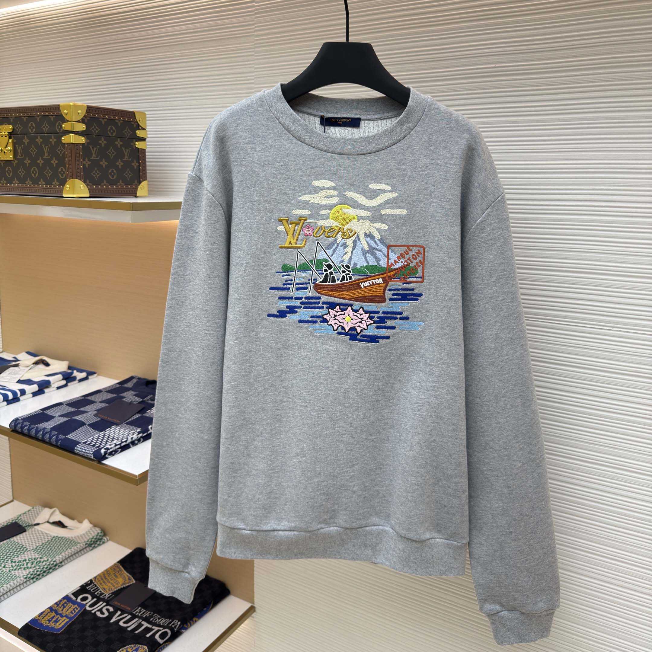 Louis Vuitton Embroidered Sweatshirt  - DesignerGu