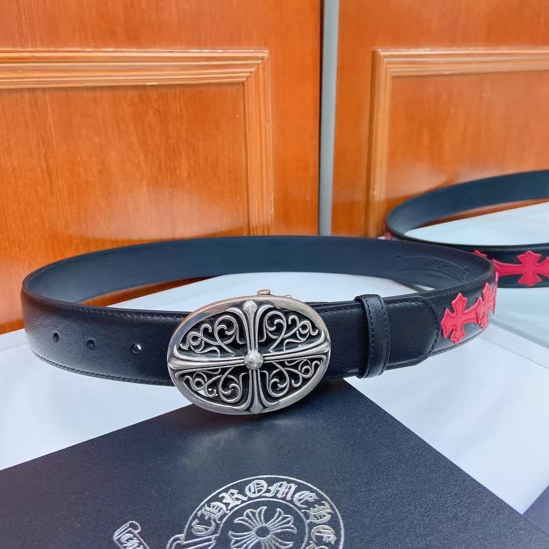 Chrome Hearts Leather Belt   - DesignerGu