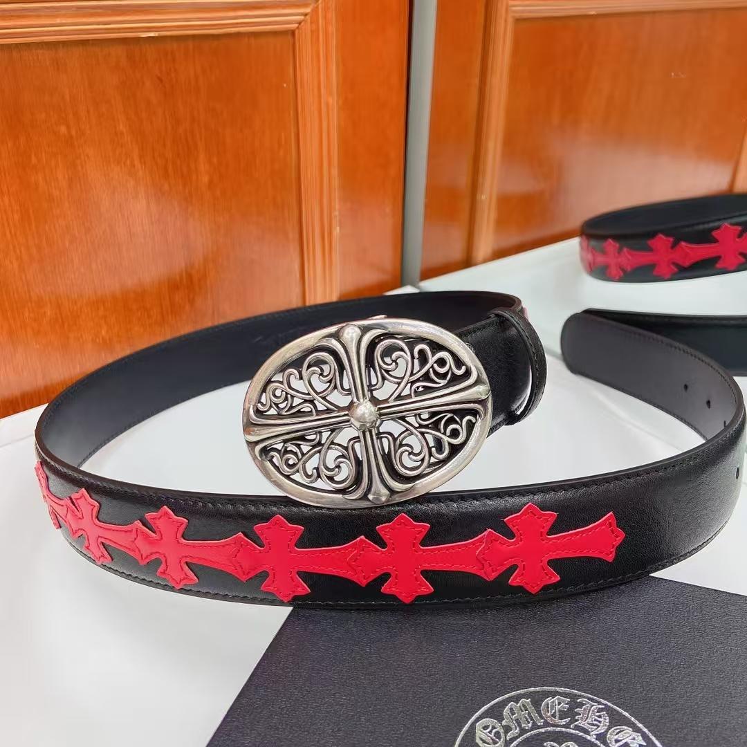 Chrome Hearts Leather Belt   - DesignerGu