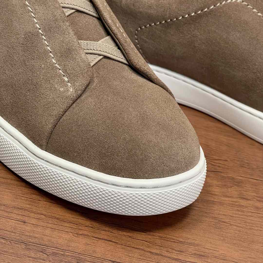 Zegna Suede Triple Stitch™ Sneakers - DesignerGu