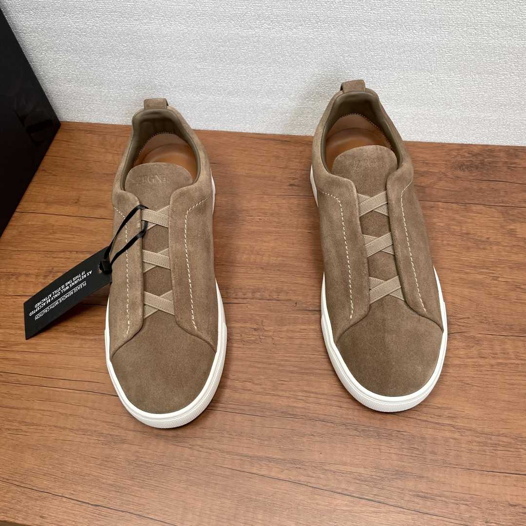 Zegna Suede Triple Stitch™ Sneakers - DesignerGu