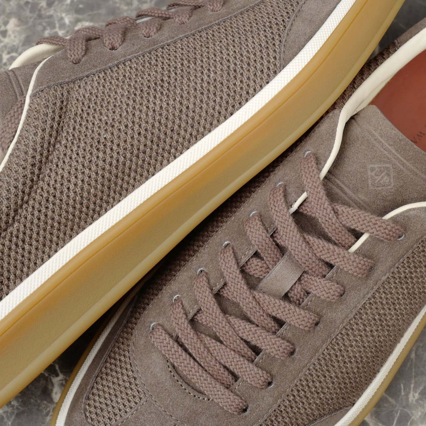 Loro Piana Tennis Walk Sneaker Pecora Nera® Wheat Stitch - DesignerGu
