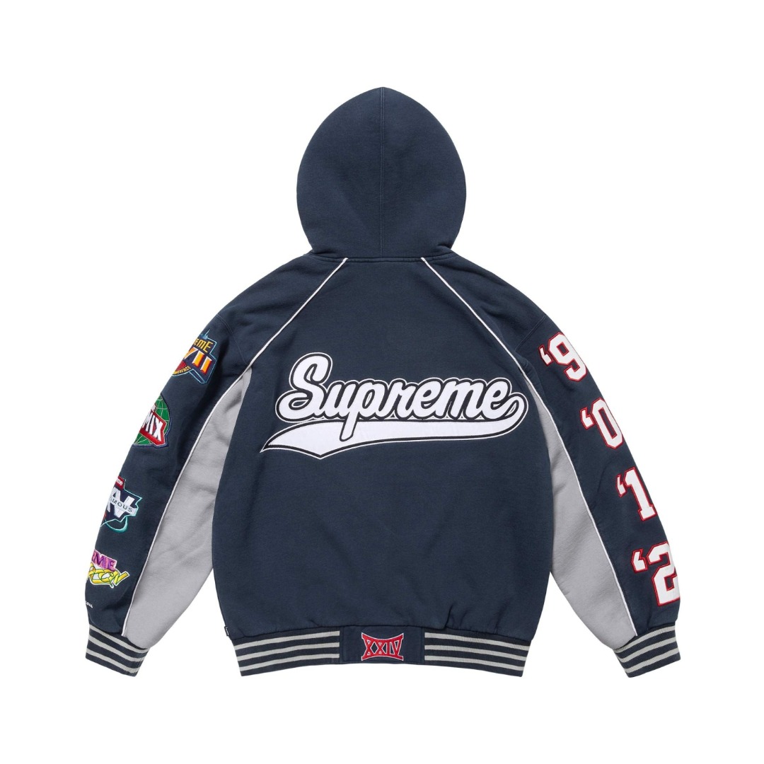 Supreme Playoffs Zip -up Hooded Sweater - DesignerGu