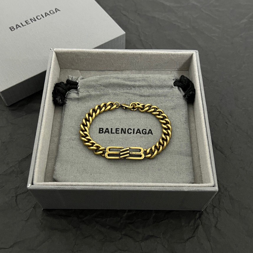 Balenciaga BB Icon Gourmette Bracelet  - DesignerGu
