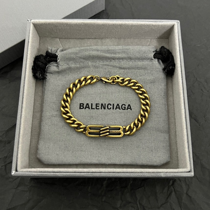 Balenciaga BB Icon Gourmette Bracelet  - DesignerGu