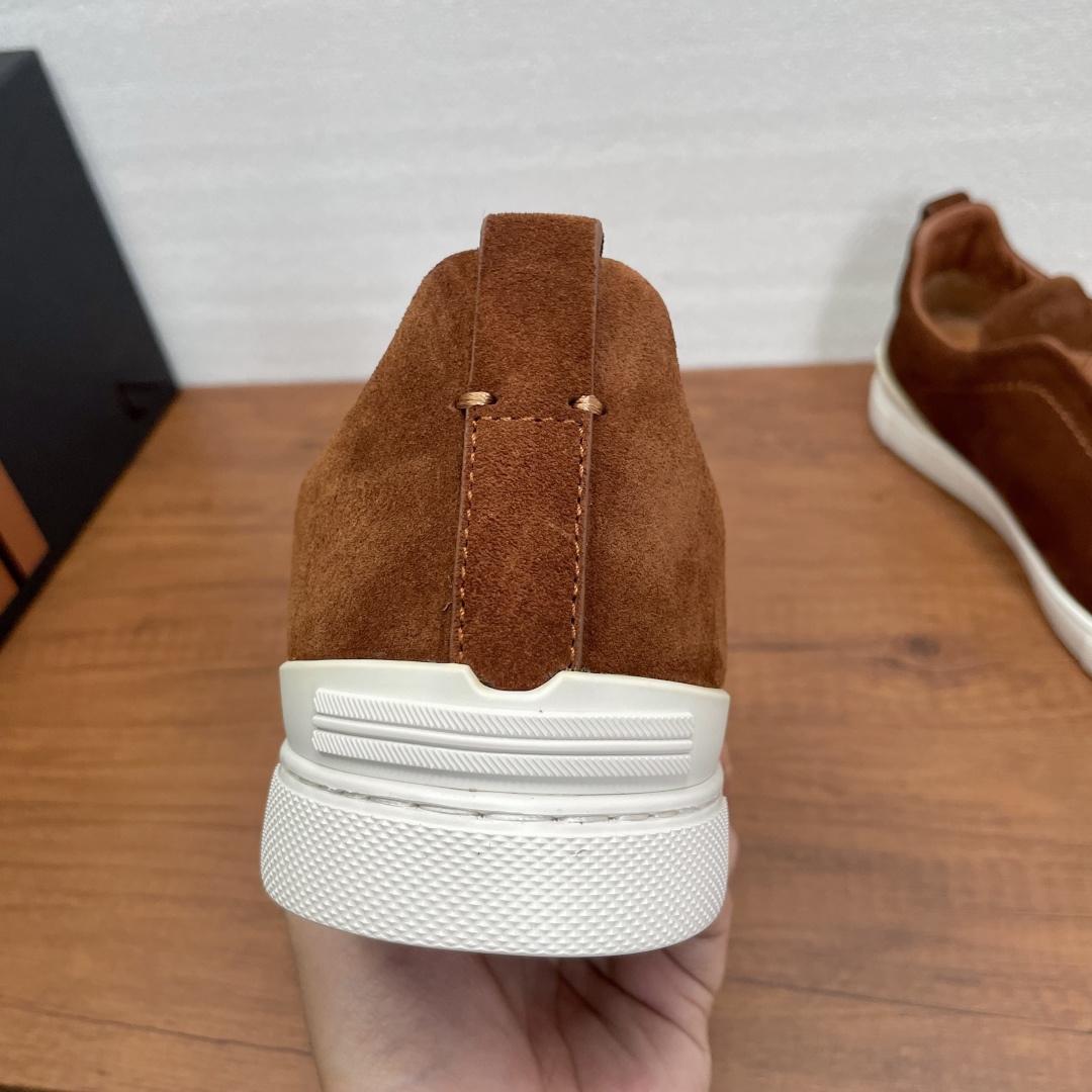 Zegna Suede Triple Stitch™ Sneakers - DesignerGu