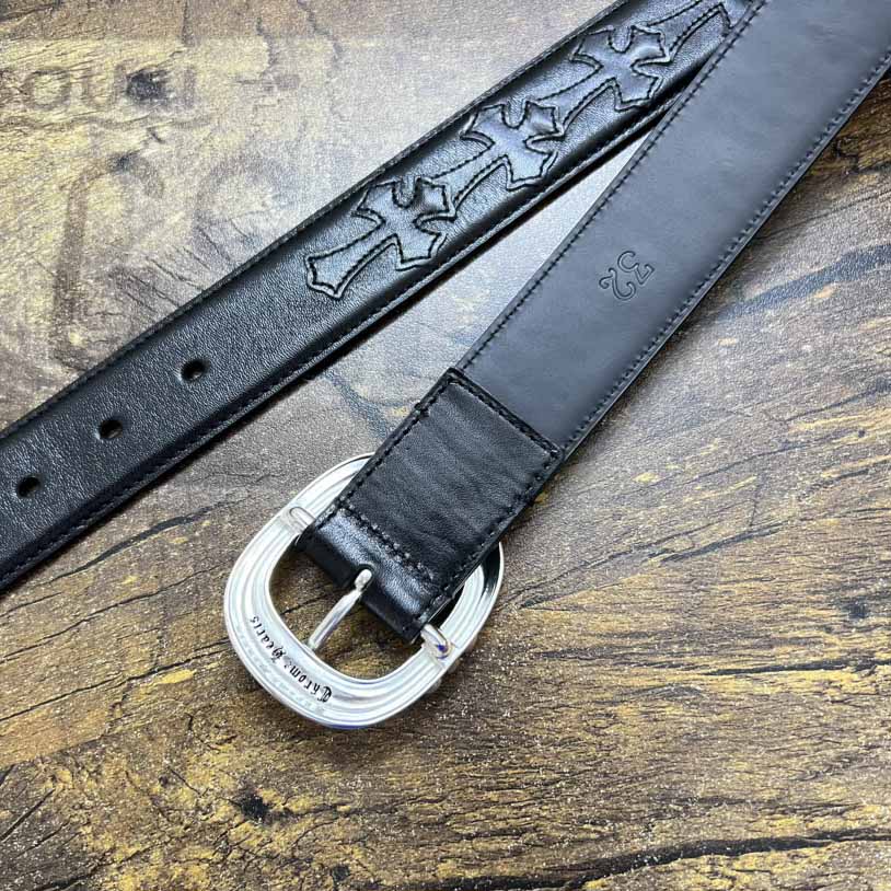 Chrome Hearts Leather Belt   - DesignerGu