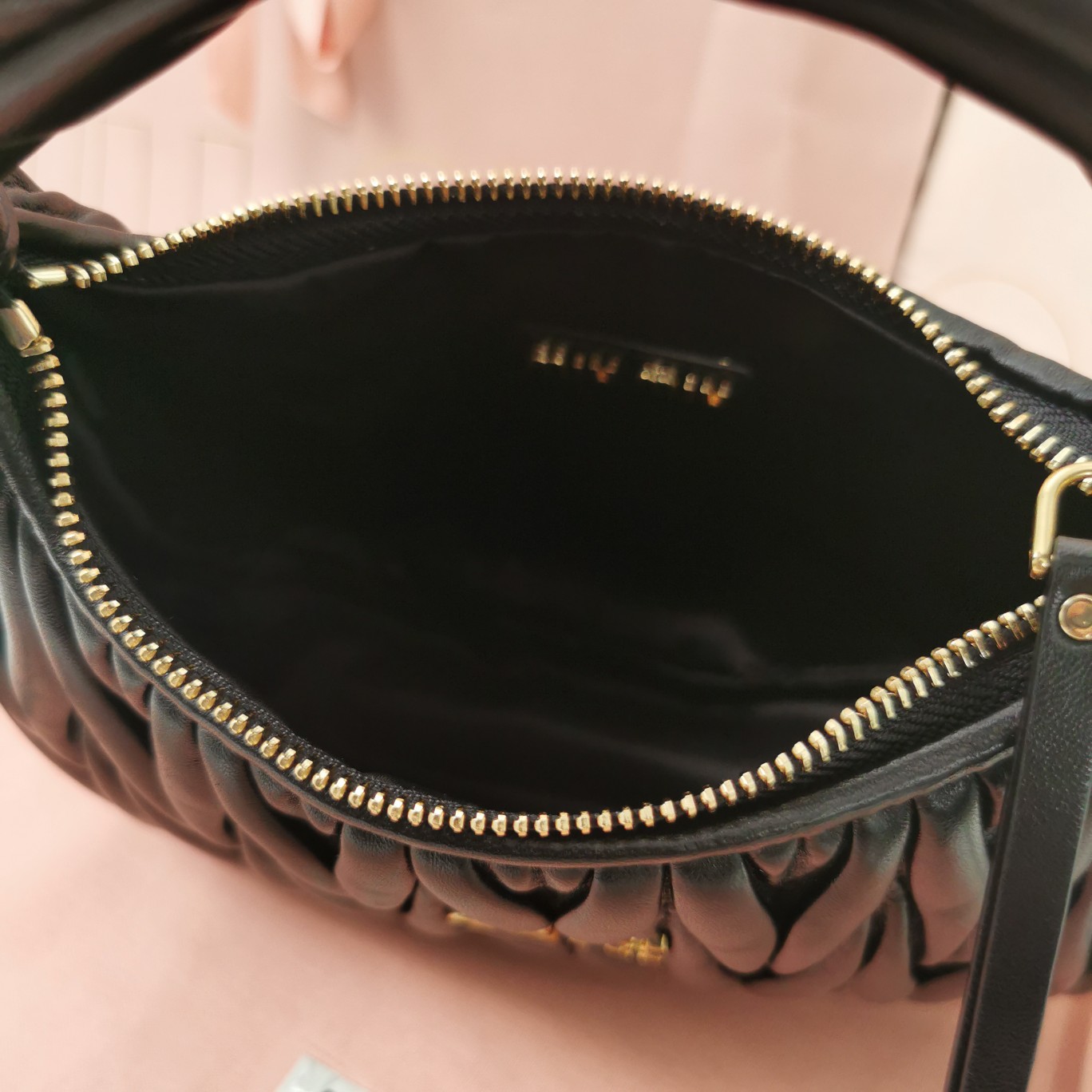 Miu Miu Wander Matelassé Nappa Leather Hobo Bag  - DesignerGu