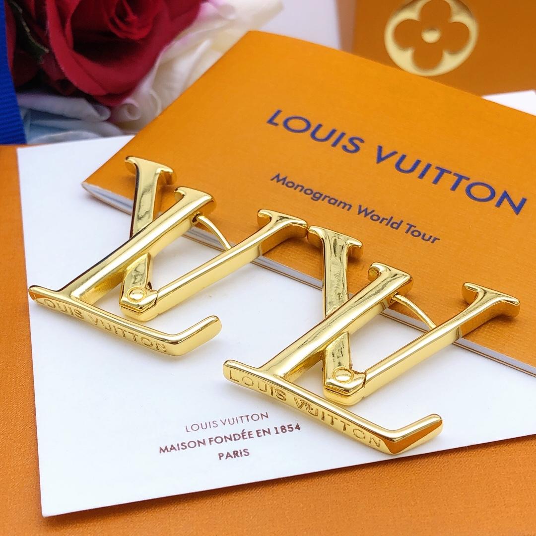 Louis Vuitton Macro LV Earrings - DesignerGu