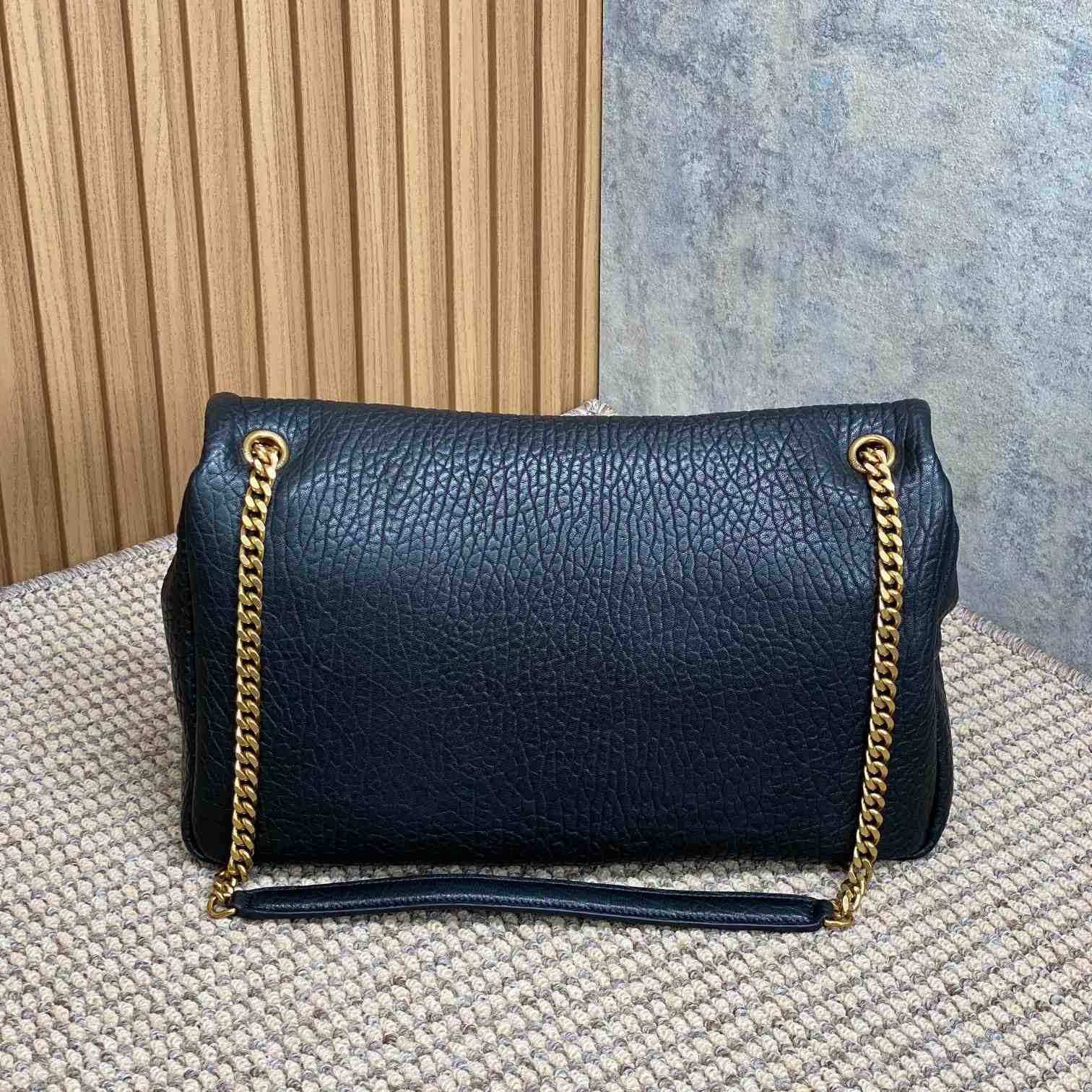 Saint Laurent Calypso Large In Grained Lambskin   - DesignerGu