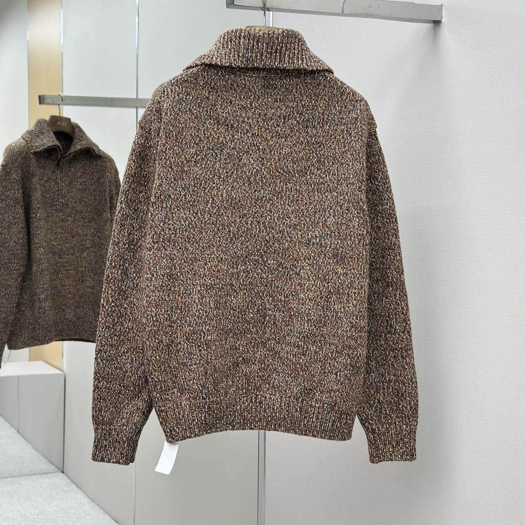 Loro Piana Cashmere Half-Zip Rollneck Sweater - DesignerGu