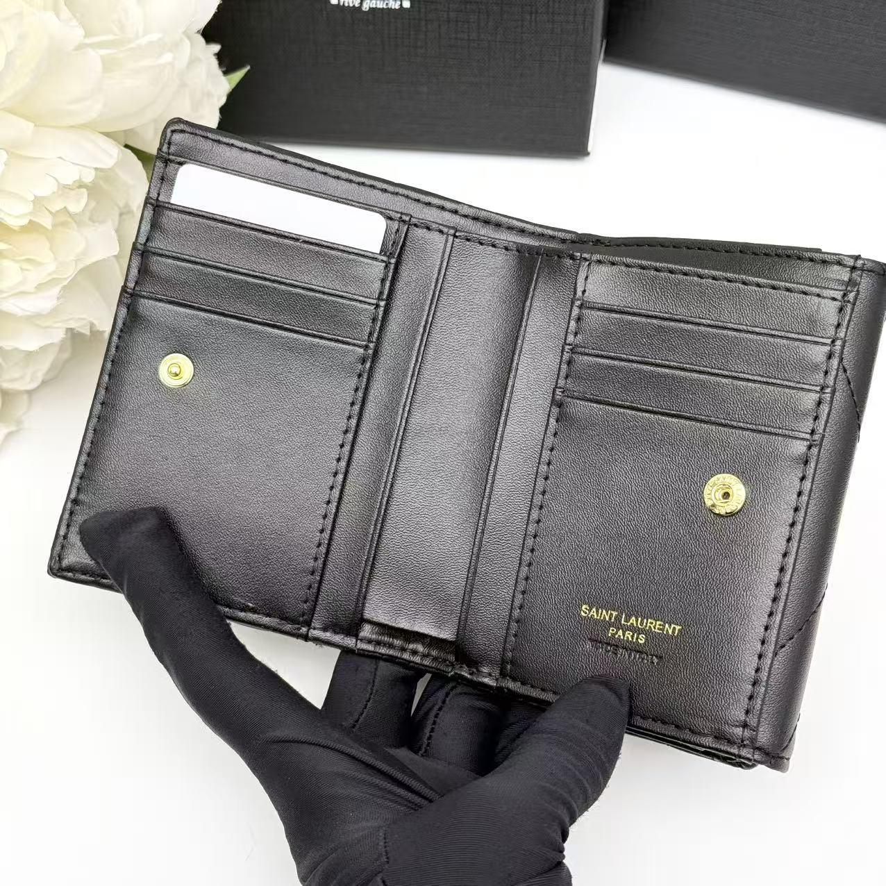 Saint Laurent Cassandre Matelassé Wallet  12·5*10*2.5cm - DesignerGu