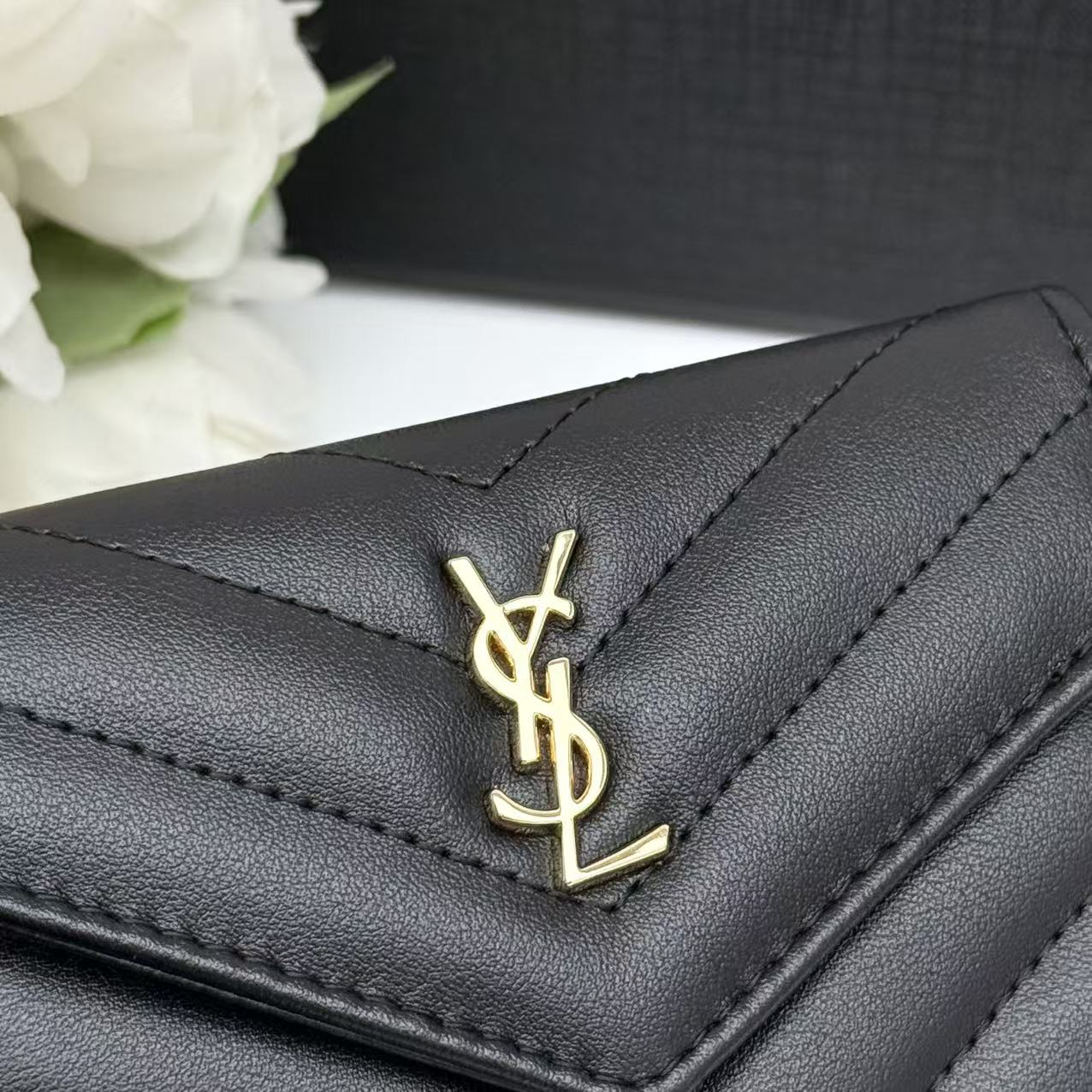 Saint Laurent Cassandre Matelassé Wallet  12·5*10*2.5cm - DesignerGu