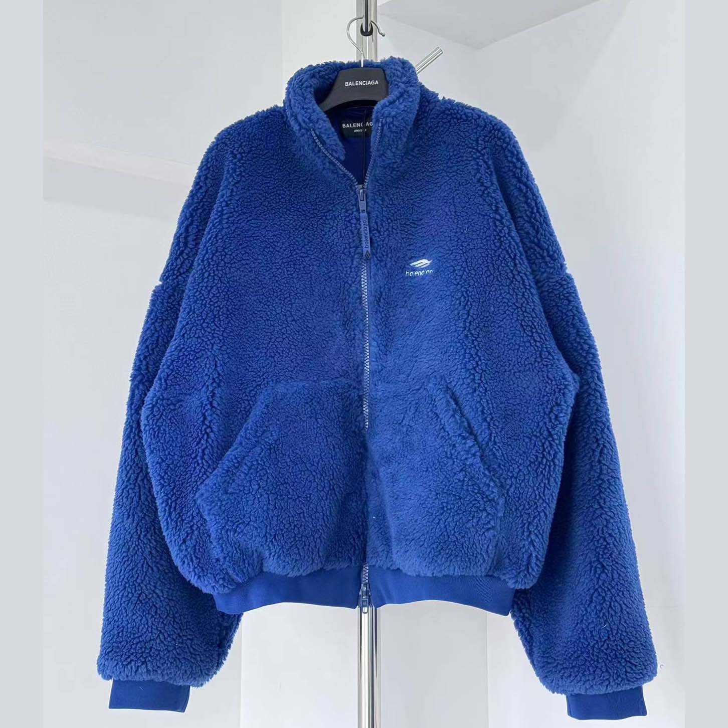 Balenciaga 3B Sports Icon Ski Zip-Up Jacket In Light Marine Blue - DesignerGu