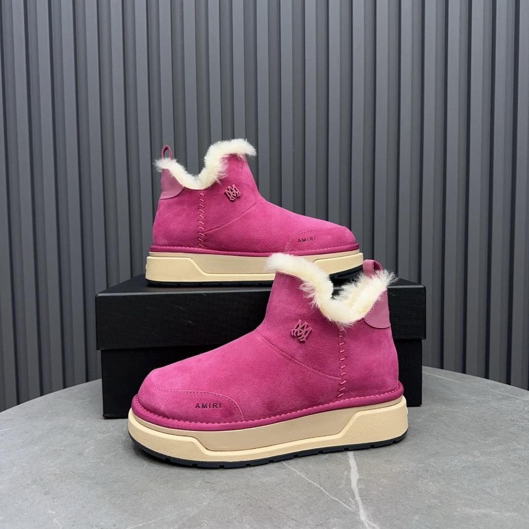 Amiri Malibu Shearling Lined Suede Boots - DesignerGu