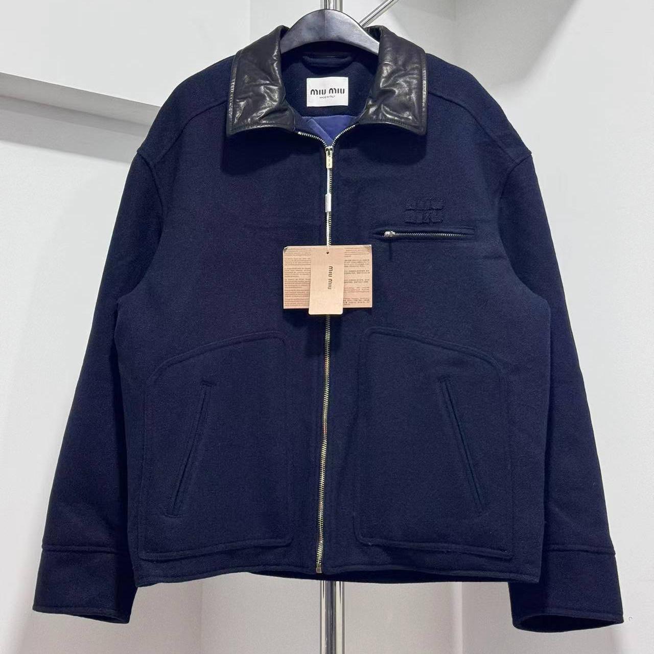 Miu Miu Washed Wool Cloth Blouson Jacket - DesignerGu