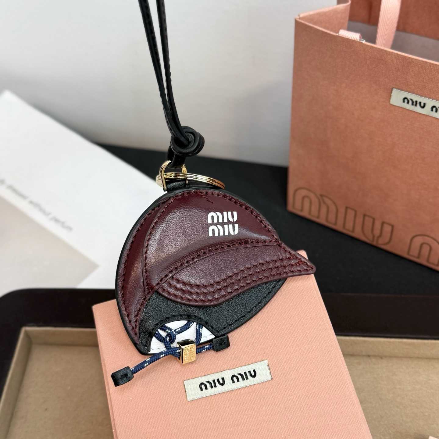 Miu Miu Leather Key Ring Trick - DesignerGu