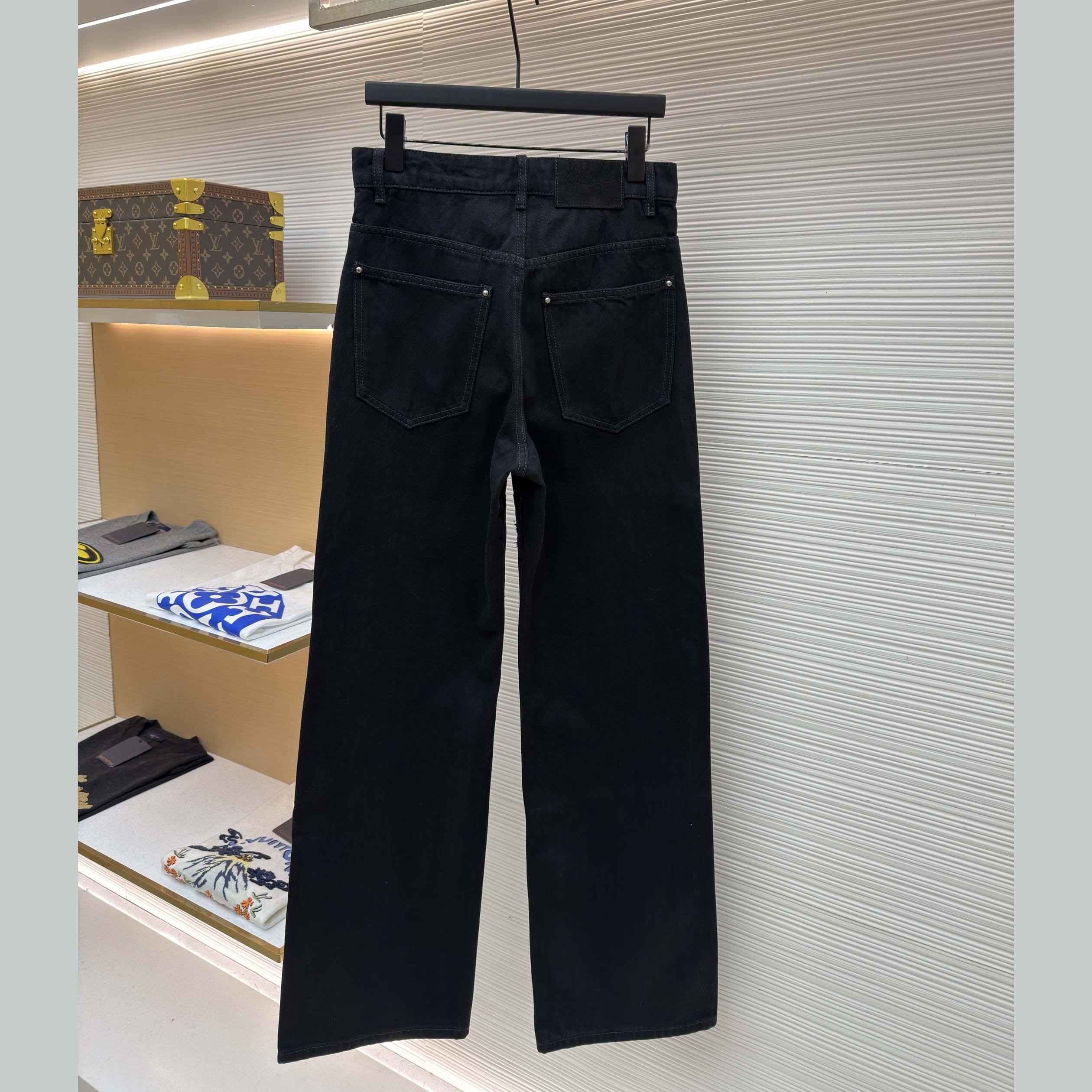 Louis Vuitton Monogram Destroy Denim Pants - DesignerGu