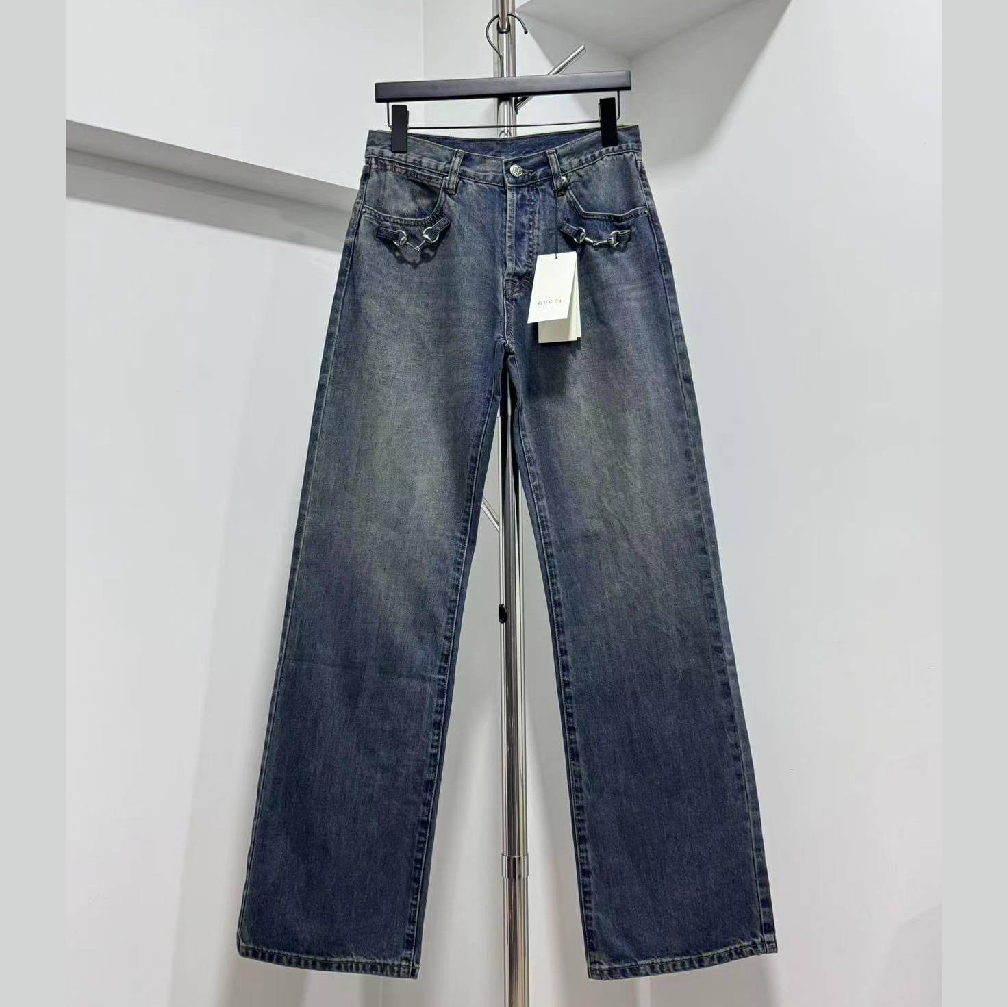 Gucci Wide-leg Denim Jeans - DesignerGu
