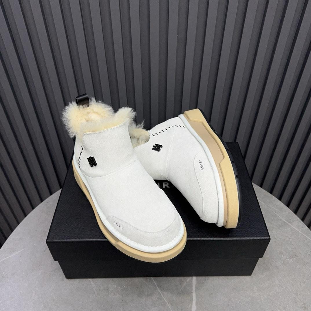 Amiri Malibu Shearling Lined Suede Boots - DesignerGu